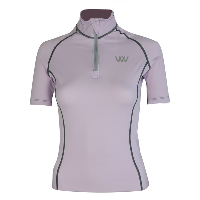2022 Womens Short Sleeve Performance Riding Shirt & Close Contact Saddle Cloth Bundle - Lilac